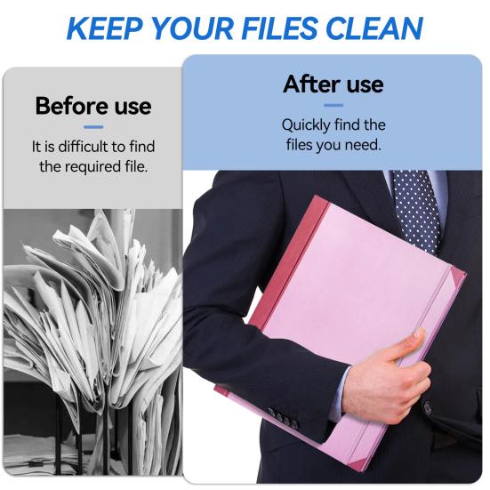 File Bag Holder with Labels And Stickers Multi-layer File Storage Bag Tear Resistant Document Organizer Office