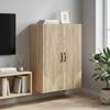 Wall Mounted Cabinet in Sonoma Oak Finish 66 x 34.5 x 90 cm Particleboard