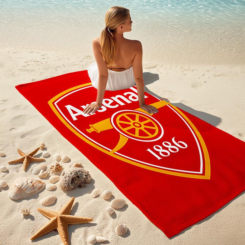 1pc A-Arsenal Beach Towel, Comfortable and Thick, and Swimming/Bath/Picnic/Camping Towel, Suitable for Seaside Beaches