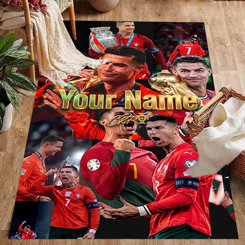 Cristiano Ronaldo (32) Customizable Name Floor Mat Suitable for Game Room Study room Hallway Decorate room Antislip Carpet Decorate Offices