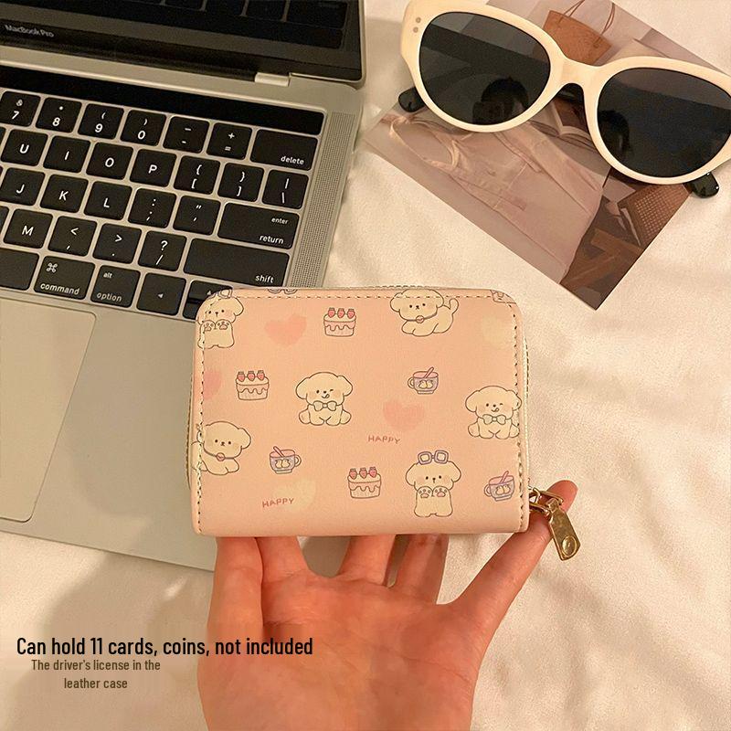 Women's Large Capacity Card Holder - Compact Ultra-Thin Card Sleeve & Coin Purse with Driver's License Storage