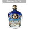 Handcrafted Glass Liquor Container With Intricate Relief Pattern Unique Holiday Season Whiskeys Dispenser