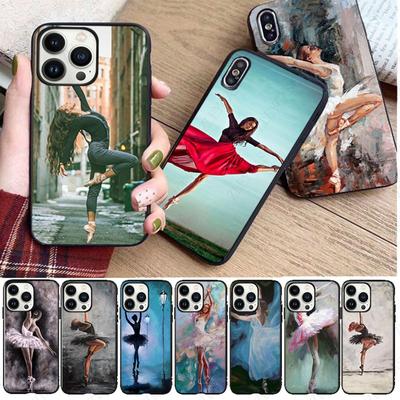 Soft Funda Ballet Dancer Girl Phone Cover For Iphone 14pro 11pro 12 13pro Max 5s 6s Xs 7 8plus SE Xr 12mini Coque Cases