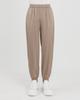 Ramu Studio Dex Office Setup Elastic Waist Silky Satin Elastic Waist Jogger Pants Mocha Dex08Mc