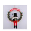 Christmas Soldier Vine Wreath Welcome Wooden Sign Decoration Dwarf Doll Vine Wreath Shopping Mall Window Wall Hanging