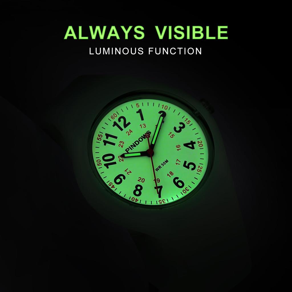 PINDOWS Women's Watch, Perfect for Medical Professionals, Students, and More, Sport Analog Quartz Watch