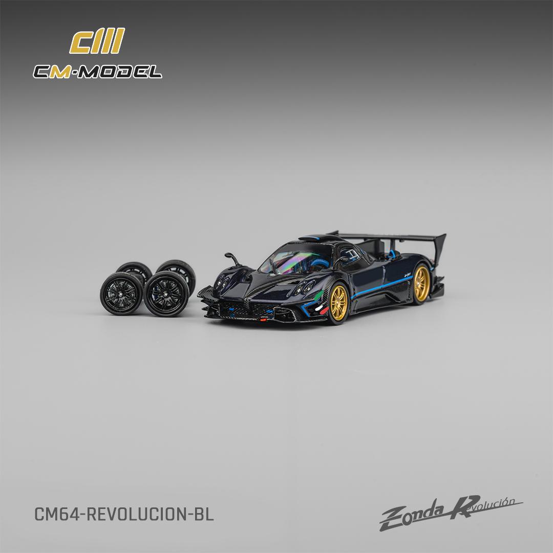 

CM MODEL 1:64 Pagani Zonda R Revlucion Metallic blue Alloy Premium Diecast Vehicle Model Toy Collectible Display Piece