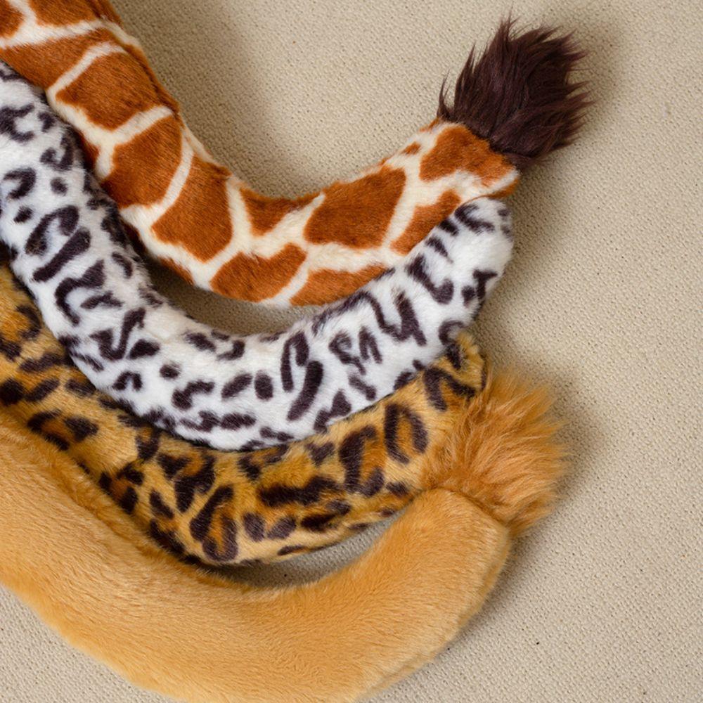 Soft Padded Simulated Tiger Tail Fluffy Hand Warmers Cute Costume Mittens Photography Props