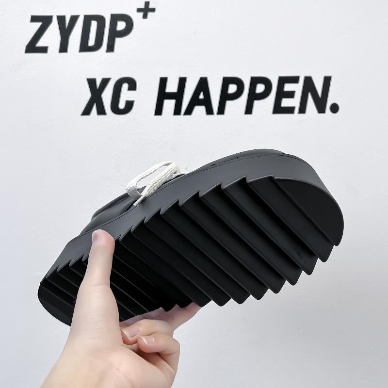 British style retro platform small leather shoes men's 2025 new small versatile high-heeled lace-up single shoes 10984-A