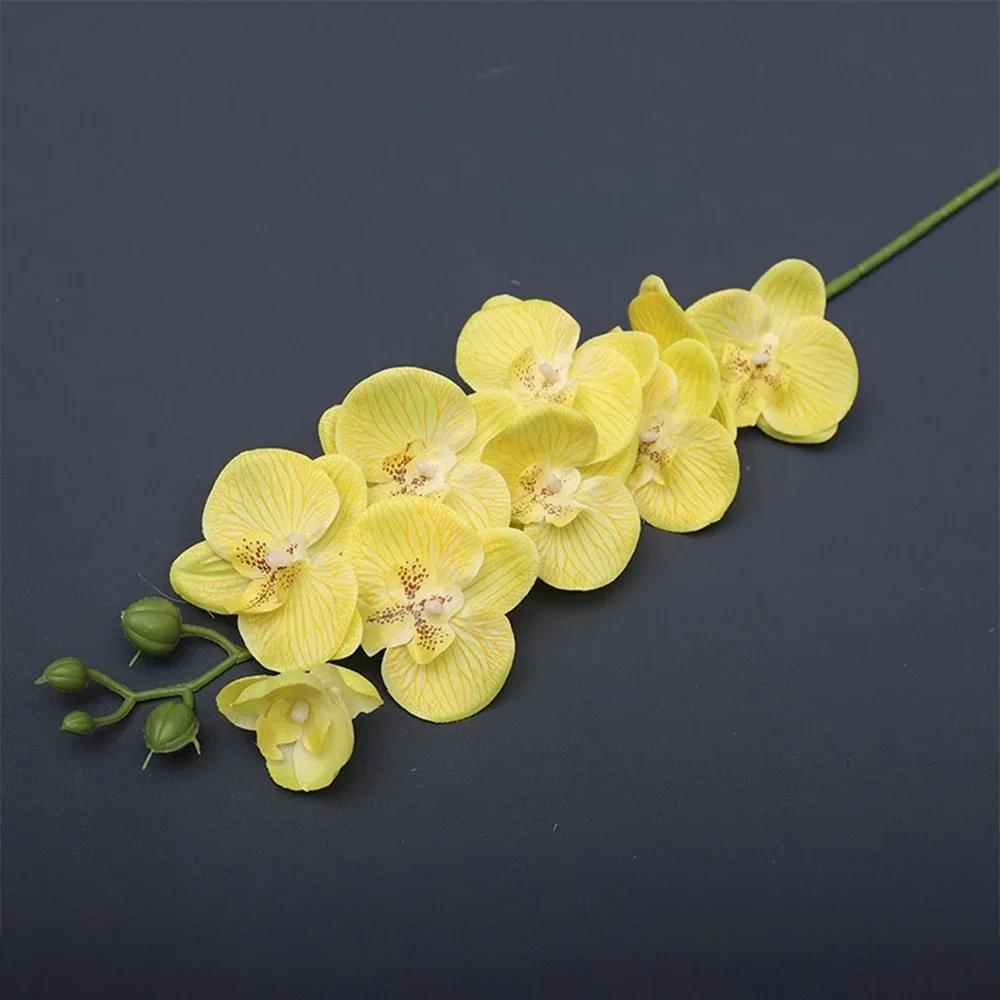 69cm Künstliche Phalaenopsis-Blütenzweige Echte Haptik Falsche Orchideenstiele für Blumengesteck Hochzeitsparty Heimdekoration
