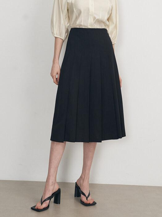 Nevel Everywear Pleated Skirt_Black