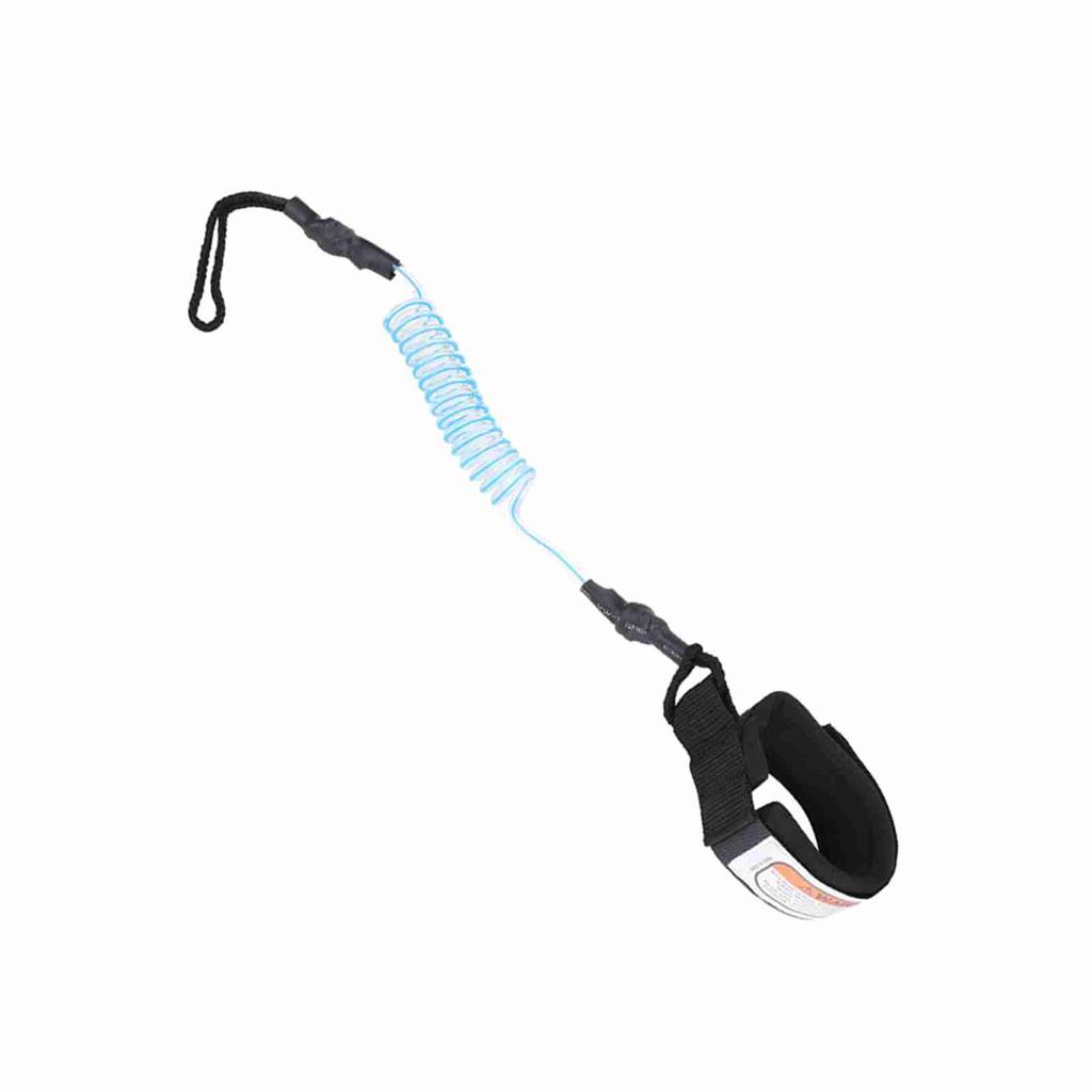 Laisse de Surf Stand Up Paddle Board 5mm Ressort Spiralé Corde de Pied pour Planche de Surf