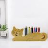 Cat Shape Wooden Cat Pen Holder Creative Crayon Stand Easy To Use Pencil Holder  Home