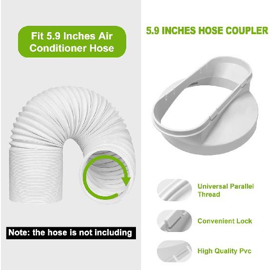 Upgrade Portable ac Window Vent Kit,ac Window Seal Kit,Portable Air Conditioner Window Kit Adjustable Length from 17" to 60" for Sliding