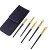 5-teiliges Lidschatten- & Nasenkonturenpinsel-Set mit weichen Borsten - Studentenfreundlich & Tragbar