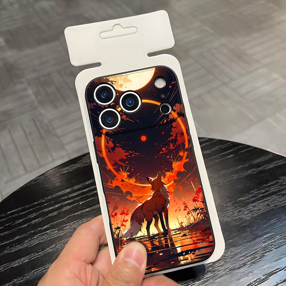 

Leaves Fall Fox Halloween Phone Case For IPhone 17 Air 16 E Pro Max 15 14 13 Mini 12 Pro 11 Max Plus Black Soft Shell iPhone 15 Plus