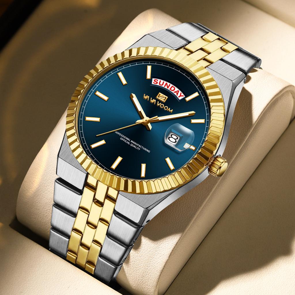 Men's Business Watch Luminous Waterproof Men's Watch Hot-selling Dual Calendar Quartz Watch