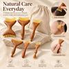 Wooden Handle Gua Sha Board Ergonomic Grip Eye Massage Tool  Full Body Relaxation