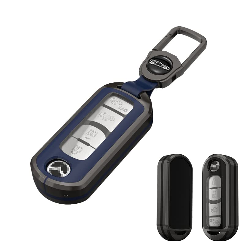 

Fits Mazda Mazda Key Case TPU Buildable Key Case Zinc Metal Key Bag Compatible Zinc alloy TPU blue синій