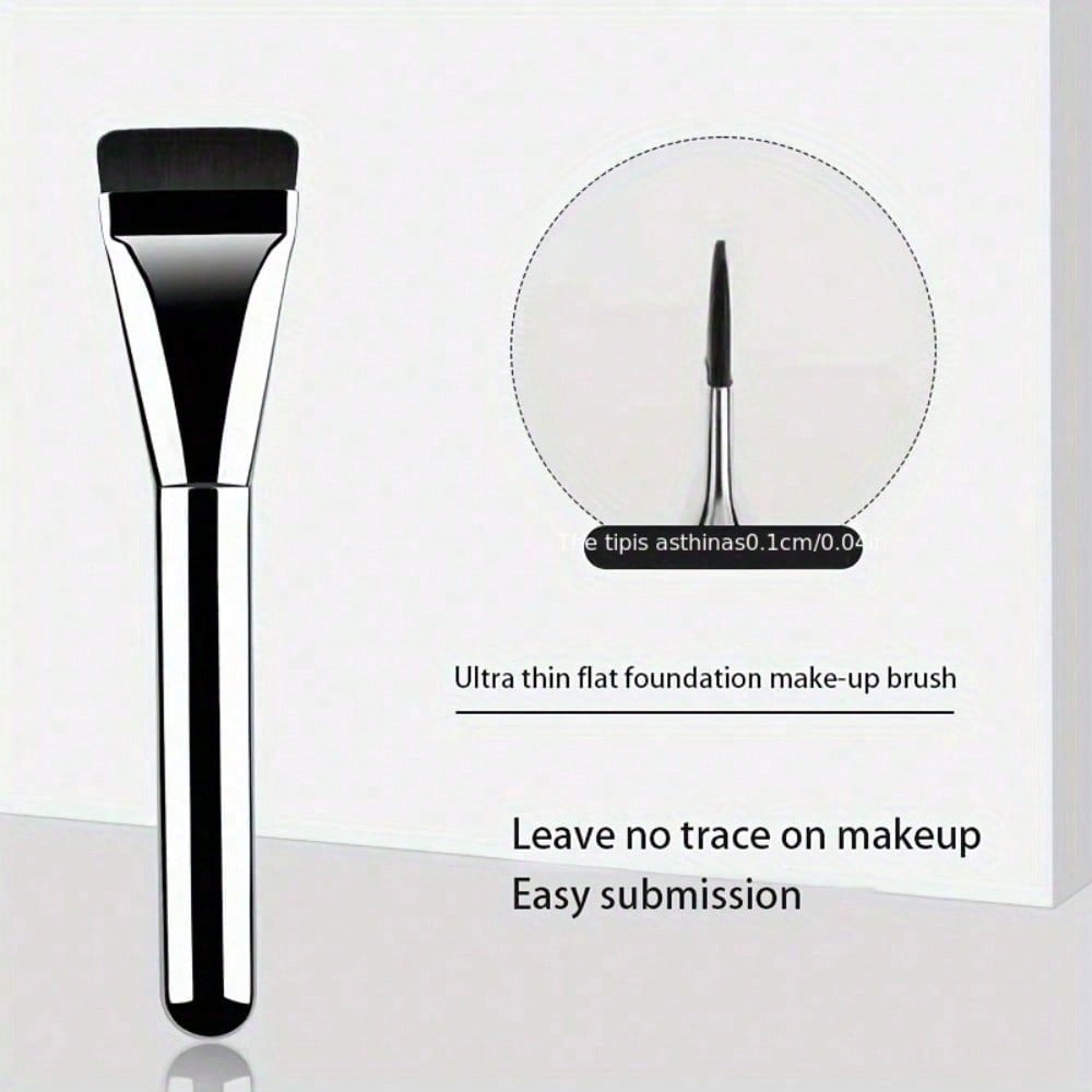 1pcs Flat-Head Foundation Make-Up Brush, Lightweight, Seamless, And Powder-Absorbing, Suitable For Both Concealer And Facial Mask Makeup Brushing