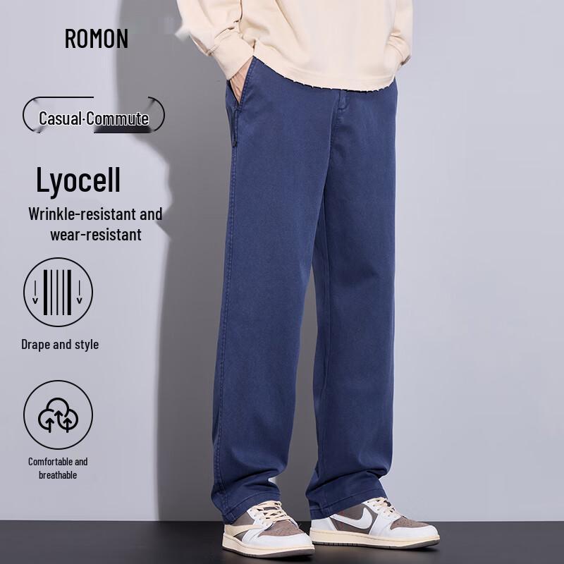 

Romon Men s Lyocell Anti-Wrinkle Business Casual Trousers 2XL