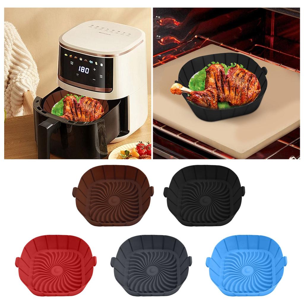 Air Fryer Silicone Liners Pot Airfryer Basket Cooking Gadgets Reusable Baking Tray Non-Stick Pizza Pan Oven Kitchen Accessories