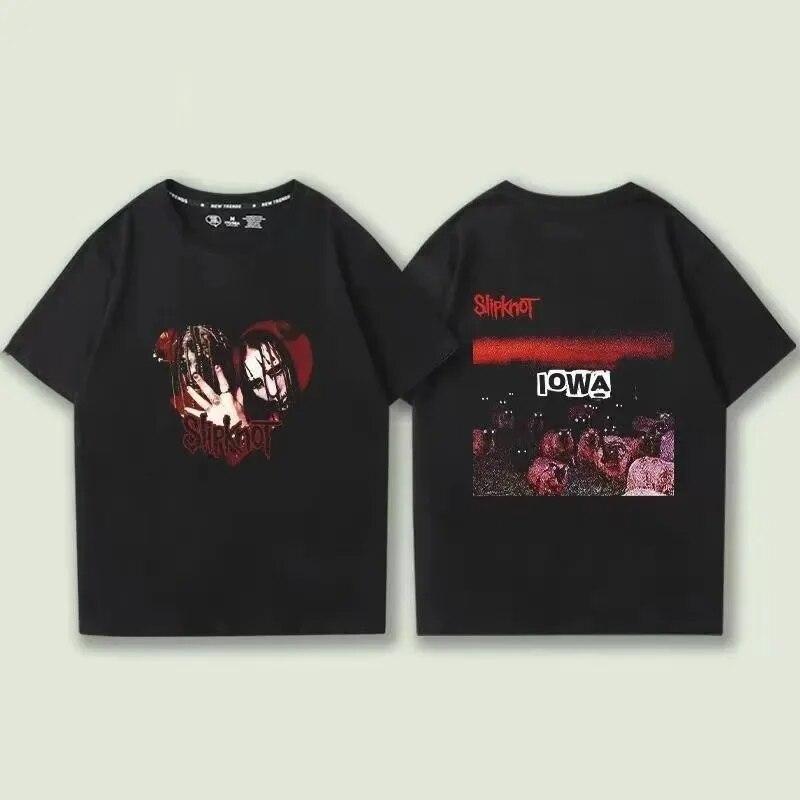 Slipknots Heavy Unisextal Band Tričko s potiskem Unisex Bavlněné tričko Hudební Grafika Tričko Harajuku Streetwear Nadměrná trička Unisex