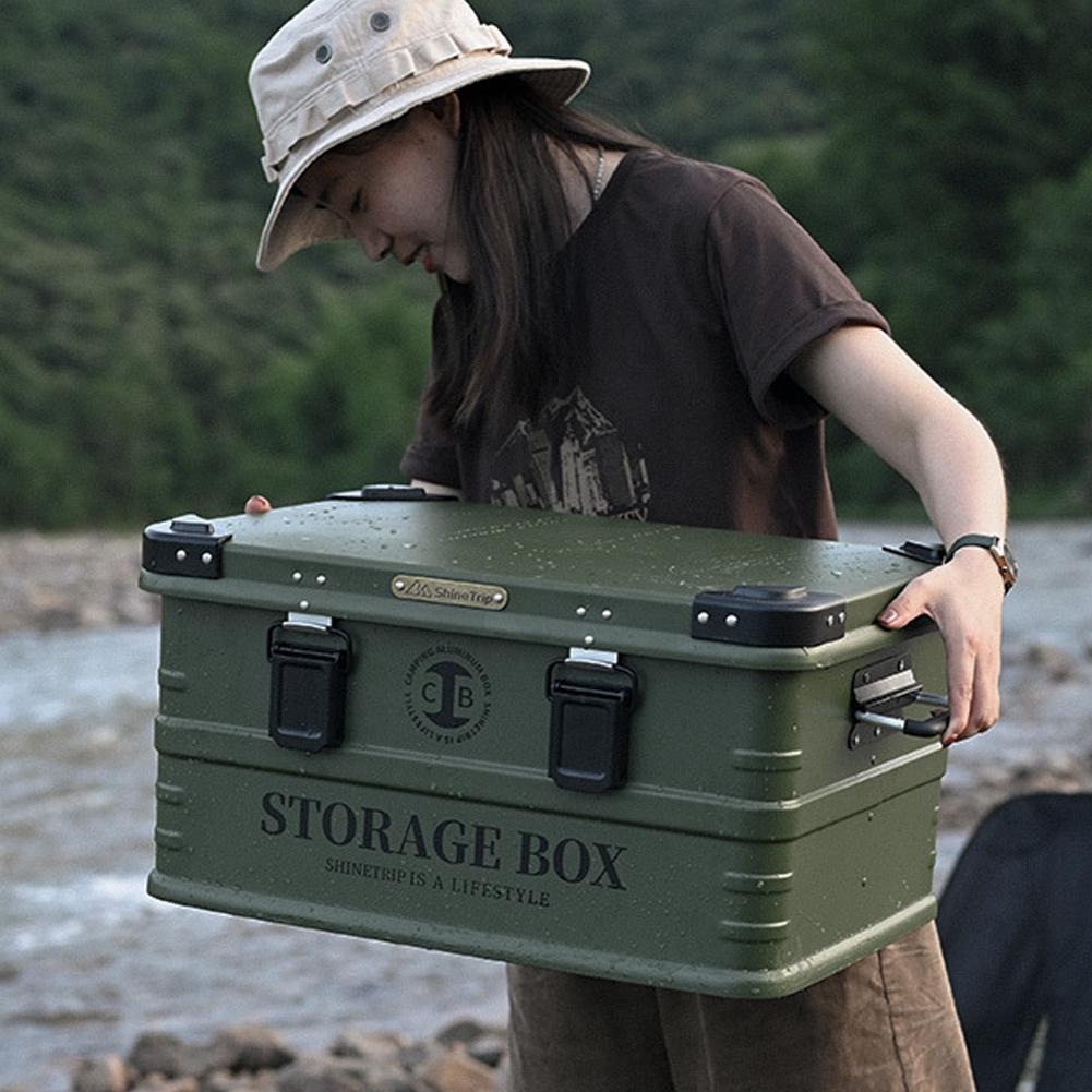 Outdoor Waterproof Storage Box Multifunctional Camping Aluminum Alloy Storage Box Large Capacity