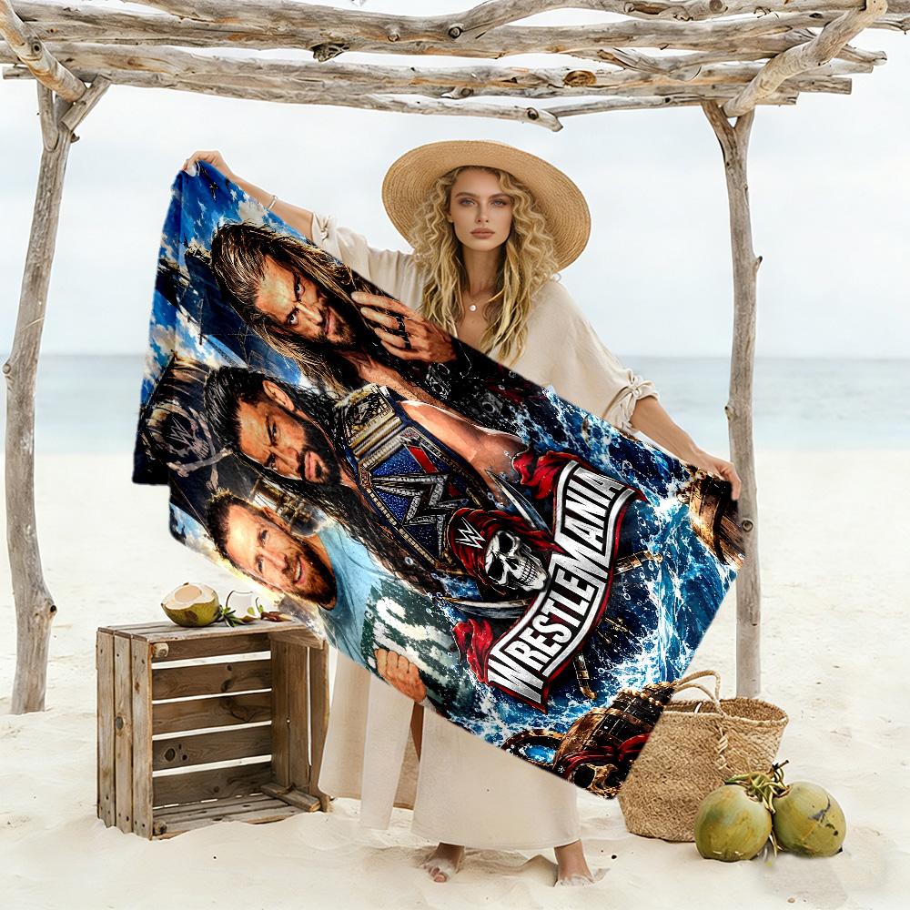 Wrestlemania Beach Towel Super Soft Absorbent Comfortable Lightweight