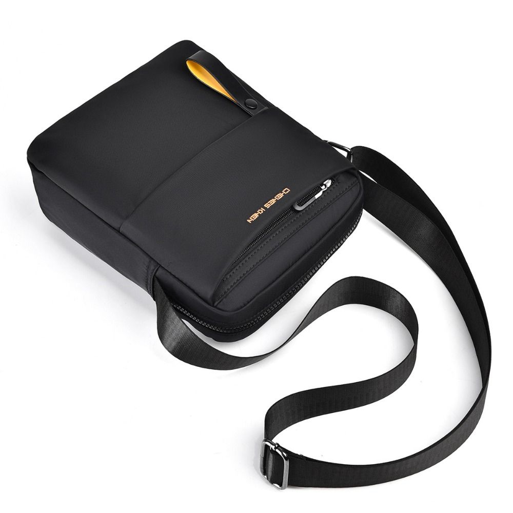 Zipper Pockets Men Crossbody Backpack Waterproof Sling Bag Stylish Messenger Bag  Document Storage