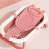 T-shaped Baby Bathtub Net Pocket Adjustable Newborns Bath Net Infant Bath Rack Shower Accessories for Safe Bathing
