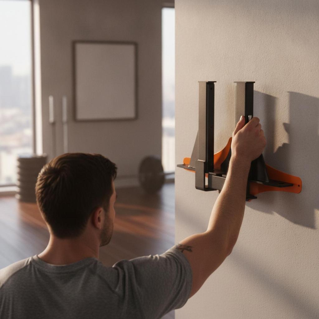 Fitness Equipment Rack Sturdy Wall-Mounted Safety Arm Heavy-Duty