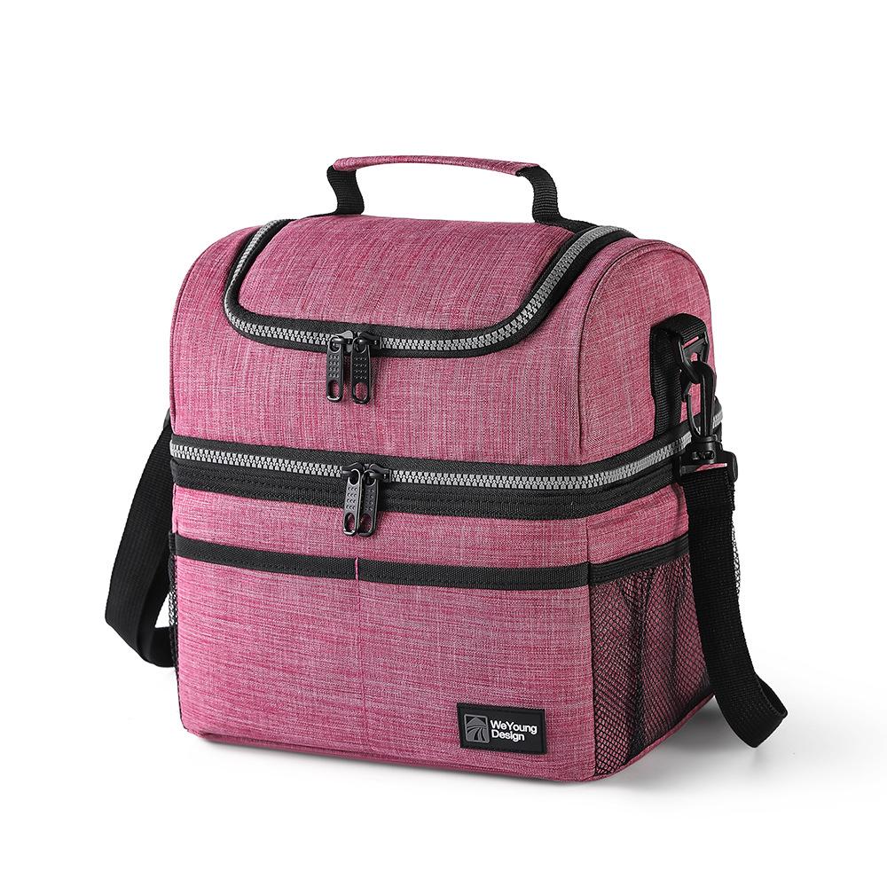 

Double Layer Insulated Lunch Bag: Thickened, Fresh-Keeping Bento Bag for Outdoor Picnic розовый
