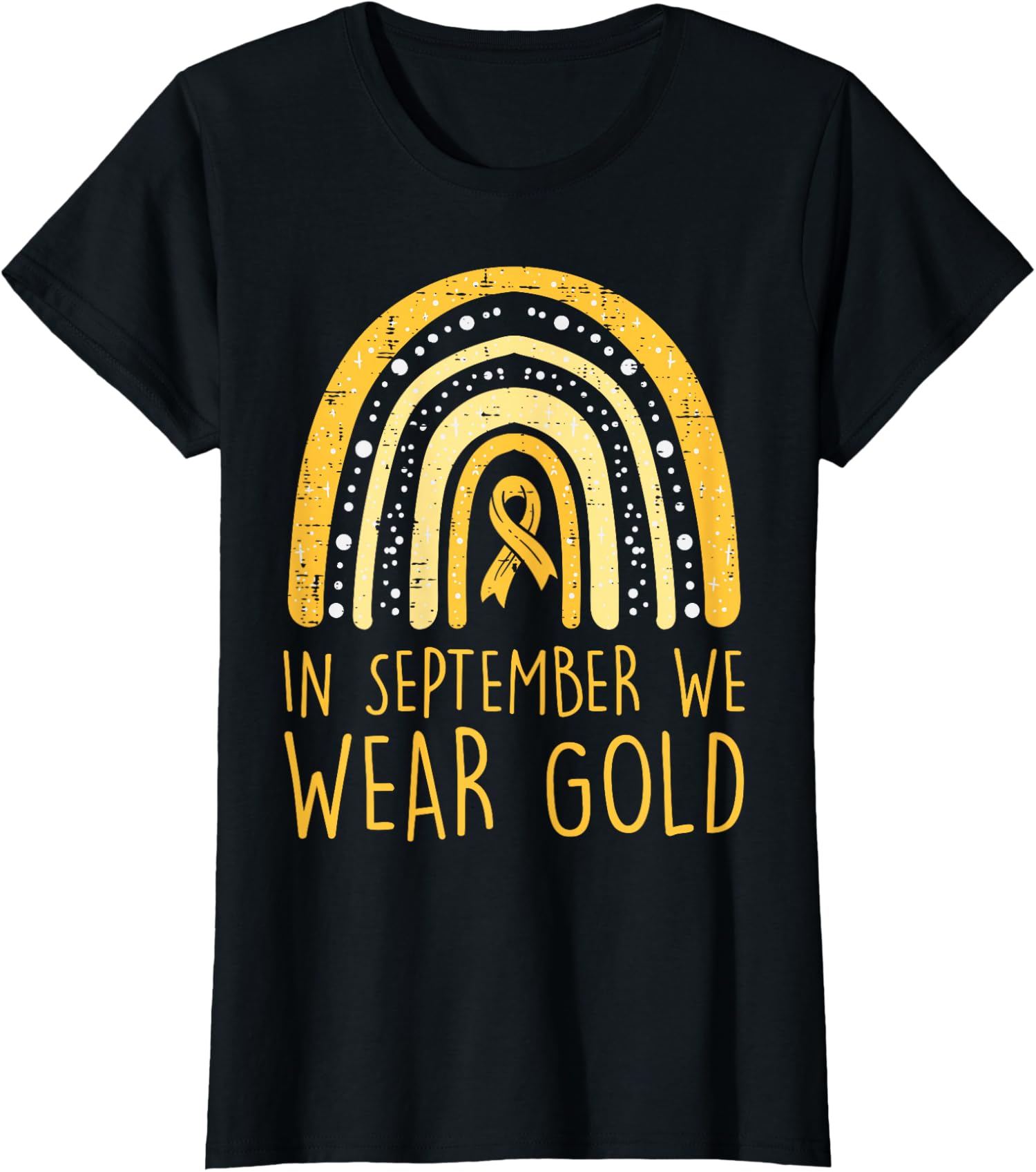 Rainbow In September We Wear Cancer Awareness Ladies  Crewneck T-Shirt Unisex T-Shirt XXXL