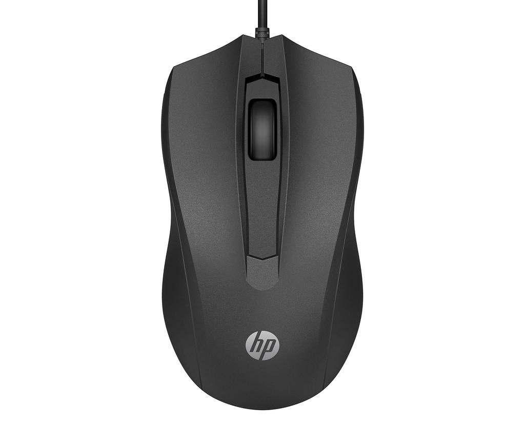 HP 100G Wired Black Hewlett-Packard (HP) Mouse, Optical, 1600dpi, USB,