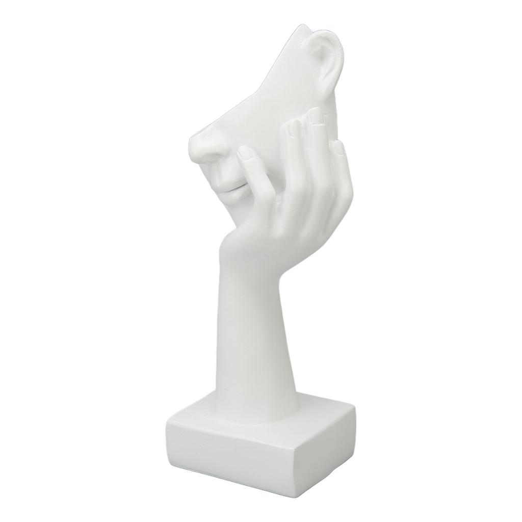 Thinker Face Statue Resin Face Sculpture Figurine Table Decorations for Living Room Bedroom Office