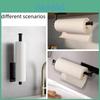Stainless Steel Kitchen Toilet Paper Holder With Nodrill Mount For Bathroom And Kitchen Use