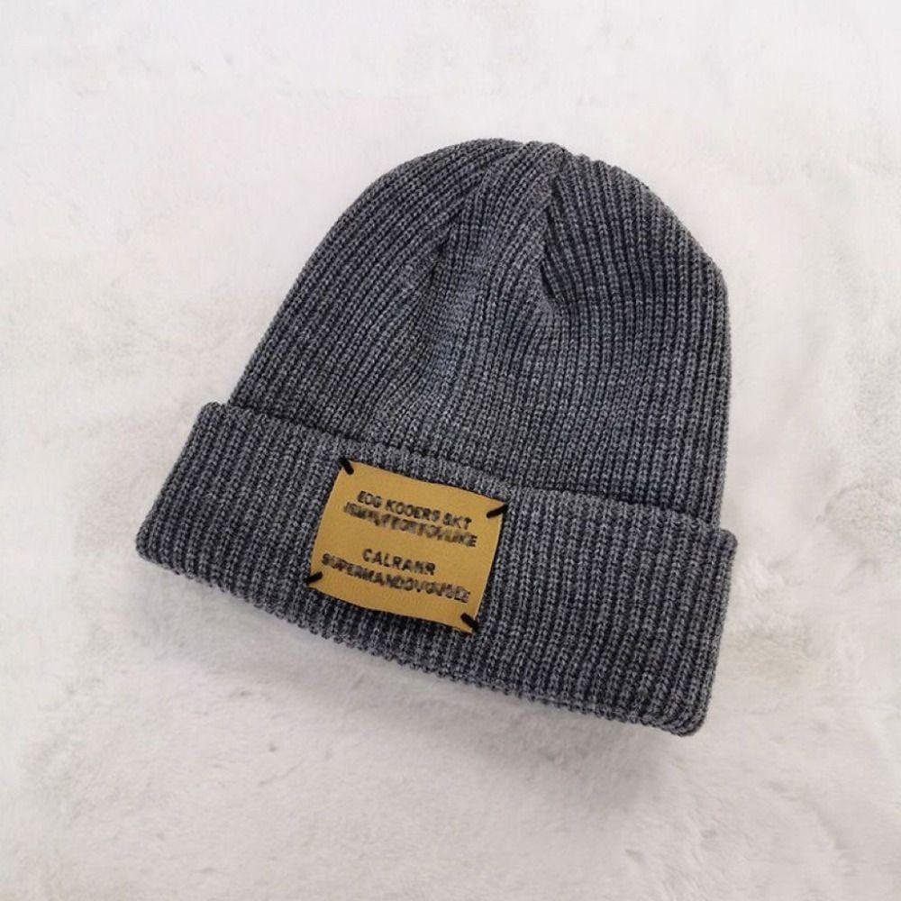 Breathable Winter Warm Hats Letters Embroidered Knitted Hats Fashionable Bucket Hats  Outdoor