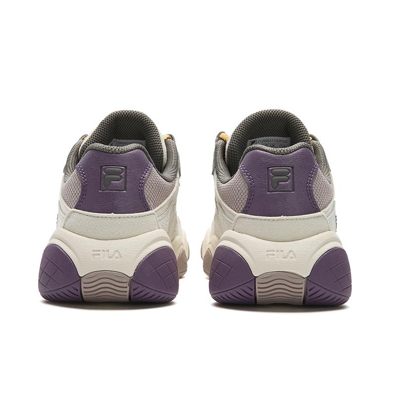 Fila JAGGER 2025 Wear Resistant And Lightweight Low Top Casual Shoes Women's White Purple F12W541133FGS