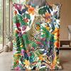 Jungle Glamour Pattern 1 Theme blanket Lightweight Warm Flannel Blanket Decorative Throw Blanket for Home Decoration