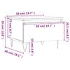 Coffee Tables Set of 2 Brown Oak Effect 50 x 46 x 35 cm Particleboard