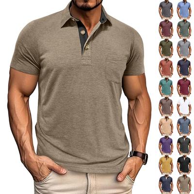 Men's Solid Color Short Sleeve Tops Men's Casual Fashion Short Sleeve Tops
