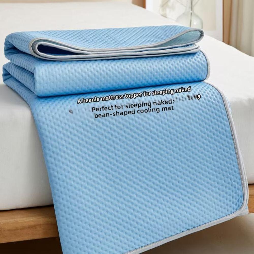Ice Silk Cooling Mat, Bean Dot Breathable Summer Bed Sheet Style Cooling Mattress for Dorm Home