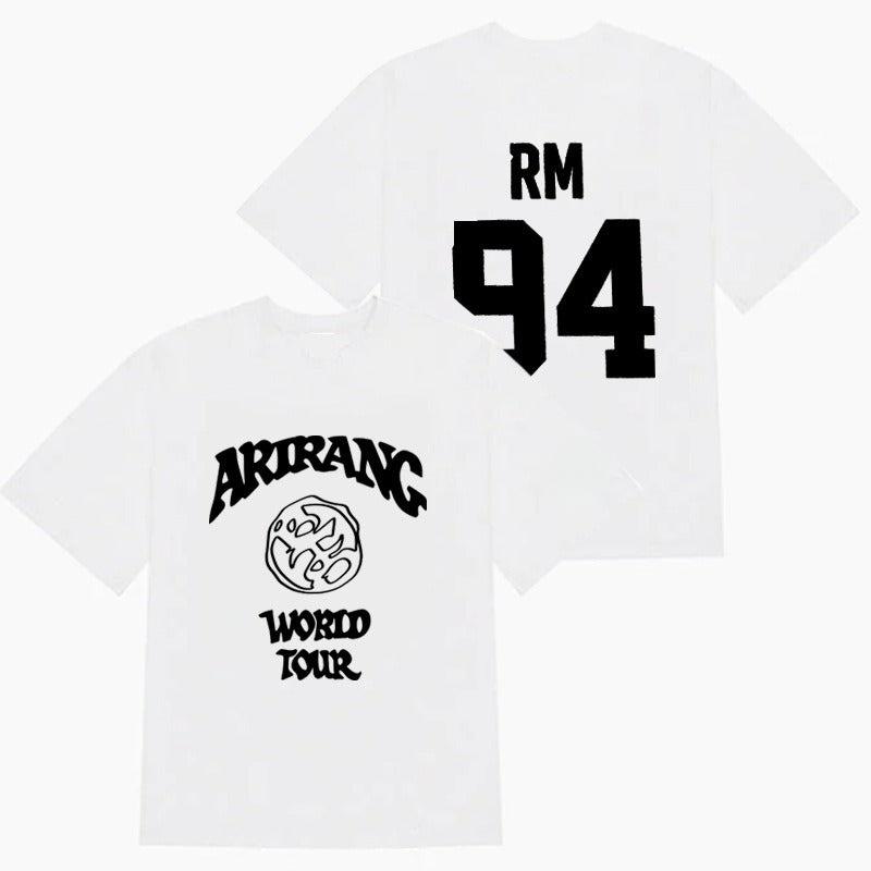2026 Kpop Arirang Welttournee T-Shirt Herren Damen Sommer Baumwolle Y2K Kleidung Lässige Mode Kurzarmshirt Streetwear S black