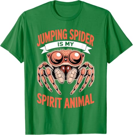 Jumping Spider Art for Unisex Women Boys Fashion Jumping Spider Lover TShirt Y2k Humorous Short Sleeve Saying Tee Novelty Apparel