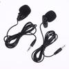 Black Hands-free Condenser Clip-on Lapel Mic 1.5 Meters Mini Portable Lavalier Wired 3.5mm Microphone For Phone And Laptop