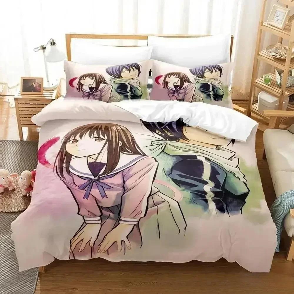 3D Print Anime Noragami Bedding Set Duvet Cover Bed Set Quilt Cover Twin Single Queen King Size Boys Adult Home Textile Decor