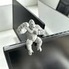 3D‑Printed Creative Roaring Gorilla Monitor Ornament, Cool Ape Desktop Decor for Computer Monitor Stand & Office Decoration