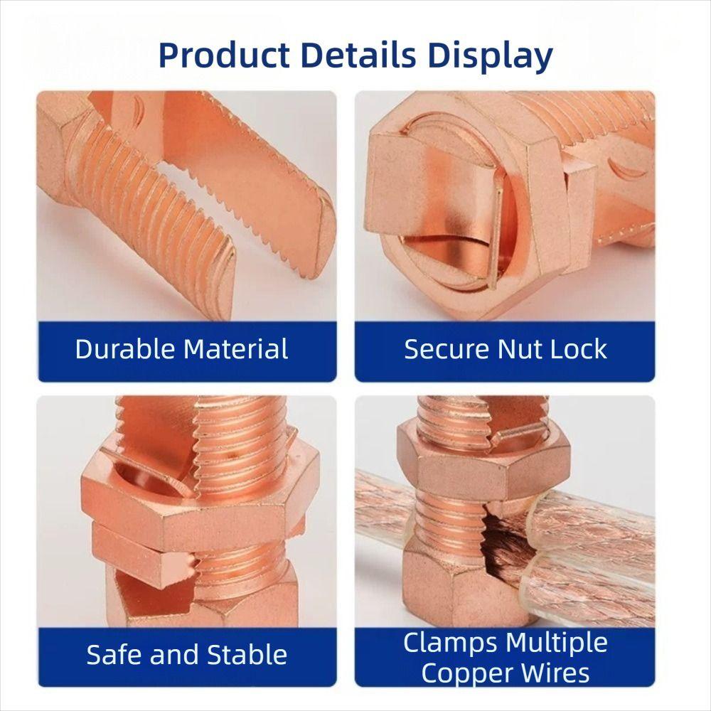 Electrical Equipment TJ Series Split Bolt Connector Sturdy Durable Copper Split Bolt Copper Bolt Clamp