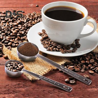 1/2Pcs Coffee Measuring Spoon Stainless Steel Tablespoon Scoop 15/30ML Long Handle Coffee Spoons for Ground Coffee Loose Tea Multifunctional Kitchen